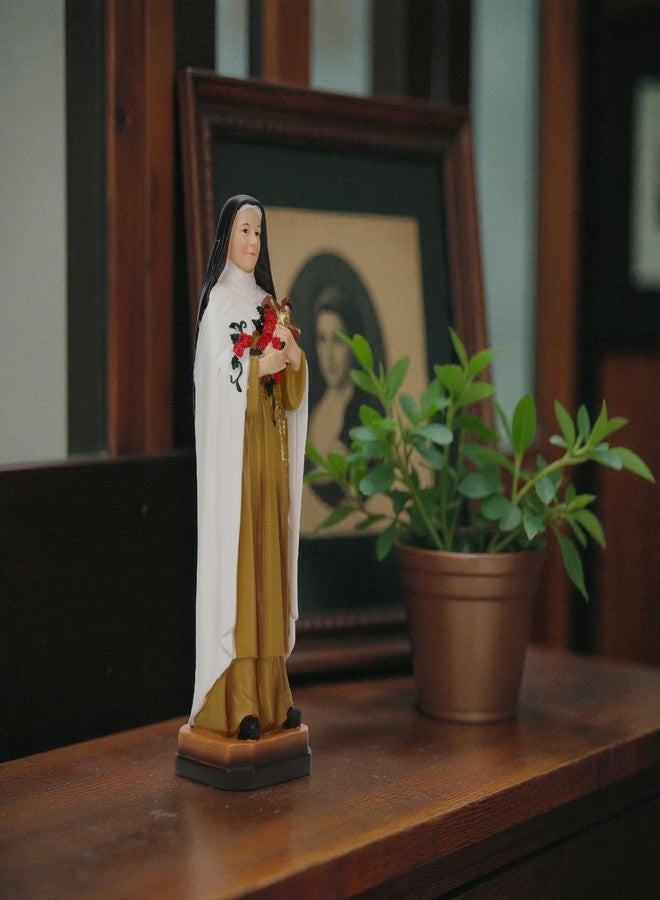 KH866 St Therese of Lisieux Statue - 8.2 x 2.4 x 2.2 Inch Resin Catholic Saint Figurine on Base, Inspirational Christian Gift, Religious Decor for Holiday, Reception, Celebration, or Housewarming - Image 4